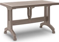 Megapap Τραπέζι Εξωτερικού Χώρου από Πολυπροπυλένιο Callan Cappuccino 140x80x73cm 0226271