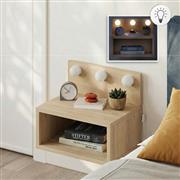 Megapap Treo Κομοδίνο Ξύλινο Sapphire Oak 40x30x33.8cm 0279169