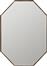 Megapap Ursula Καθρέπτης Τοίχου με Καφέ Ξύλινο Πλαίσιο 70x45cm 0216053