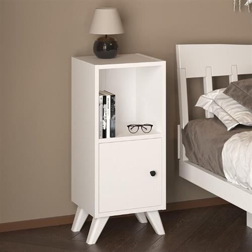 Megapap Vira Κομοδίνο Ξύλινο Λευκό 34x30x78cm 0256499
