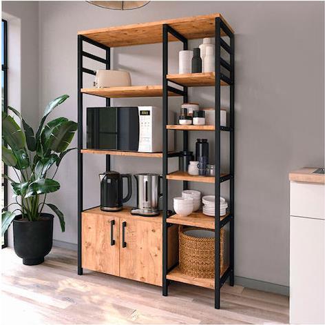 Megapap Βιβλιοθήκη Benito Φυσικό-Οξιά 83.6x30.2x140.7cm 0229995