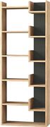 Megapap Helmut Βιβλιοθήκη Ανθρακί-Sapphire Oak 60x22x162cm