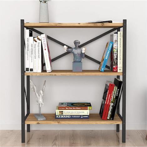 Megapap Βιβλιοθήκη Jocasta Pine-Oak 66x34x85cm 0212518