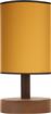 Megapap Volge Ξύλινο Πορτατίφ για Ντουί E27 με Κίτρινο Καπέλο και Ξύλινη Βάση 0234112