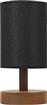 Megapap Volge Ξύλινο Πορτατίφ για Ντουί E27 με Μαύρο Καπέλο και Ξύλινη Βάση 0234111