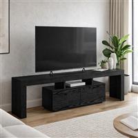 Megapap Woodra Έπιπλο Τηλεόρασης από Ξύλο Sencron Black Μ180xΠ31.3xΥ50.2cm 0285032