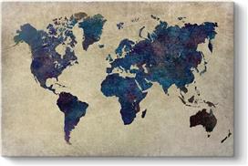 Megapap World Map Πίνακας σε Καμβά 125x80cm 0257821
