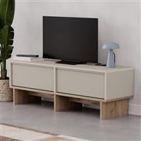 Megapap Yuki Έπιπλο Τηλεόρασης Ξύλινο Sandstone-Sepet Oak Μ118xΠ35xΥ40.6cm 0279154