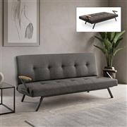 Megapap Zven Τριθέσιος Καναπές Κρεβάτι Ανθρακί 180x64x78cm 0291473