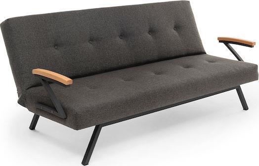 Megapap Zven Τριθέσιος Καναπές Κρεβάτι Ανθρακί 180x64x78cm 0291473