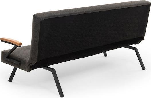 Megapap Zven Τριθέσιος Καναπές Κρεβάτι Ανθρακί 180x64x78cm 0291473