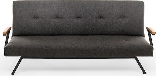 Megapap Zven Τριθέσιος Καναπές Κρεβάτι Ανθρακί 180x64x78cm 0291473
