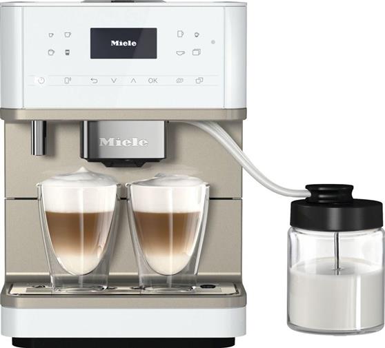 Miele CM 6360 MilkPerfection Αυτόματη Μηχανή Espresso 1500W Πίεσης 15bar με Μύλο Άλεσης White Lotus