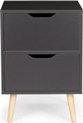 ModernHome Κομοδίνο Ξύλινο Γκρι 40x40x58cm WYJ-052-GREY