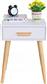 ModernHome Ξύλινο Κομοδίνο Λευκό 46x36x58cm WYJ-085-White
