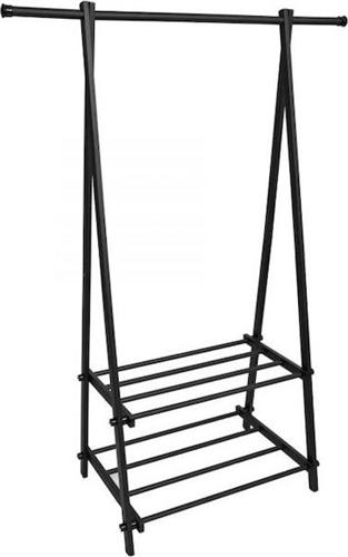 ModernHome YLT-0311F Κρεμάστρα Δαπέδου από Μέταλλο σε Μαύρο Χρώμα 107x43.5x150cm