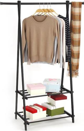 ModernHome YLT-0311F Κρεμάστρα Δαπέδου από Μέταλλο σε Μαύρο Χρώμα 107x43.5x150cm