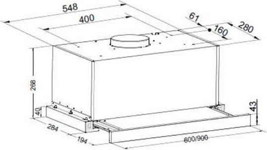 Morris MHT-60035 Συρόμενος Απορροφητήρας 60cm Inox