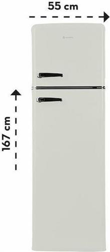Morris MRS-31241C Retro Ψυγείο Δίπορτο 246lt Υ166.5xΠ55xΒ57.5cm Cream