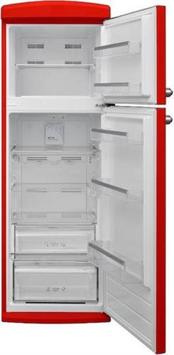 Morris MRS-31310R Retro Ψυγείο Δίπορτο 310lt Total NoFrost Υ175.2xΠ60.5xΒ68.1cm Κόκκινο