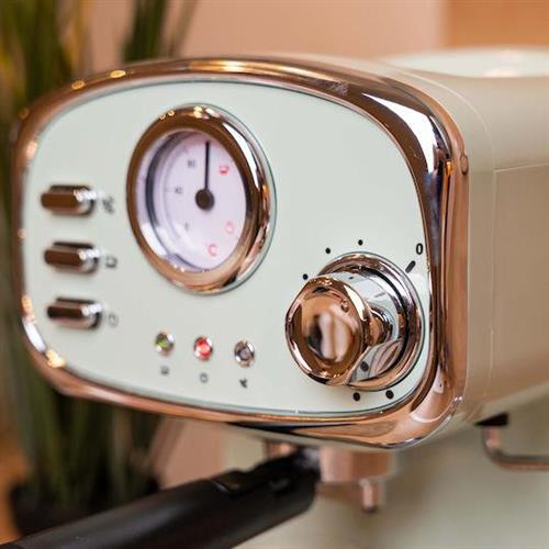 Morris R20807EM Ημιαυτόματη Μηχανή Espresso 1100W Πίεσης 20bar Πράσινη