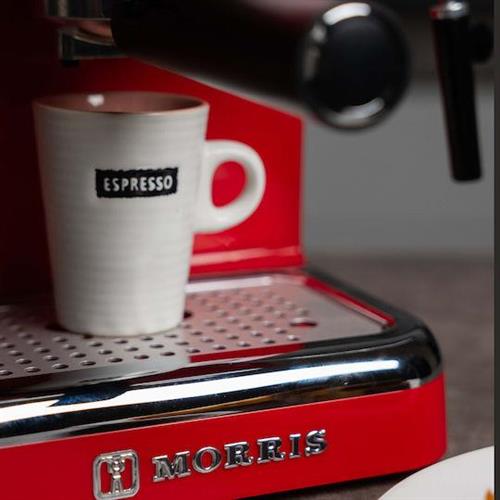 Morris R20808EM Ημιαυτόματη Μηχανή Espresso 1100W Πίεσης 20bar Κόκκινη