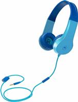 Motorola Moto JR300 Ασύρματα/Ενσύρματα Over Ear Παιδικά Ακουστικά με 24 ώρες Λειτουργίας Μπλε