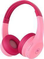 Motorola Moto JR300 Ασύρματα/Ενσύρματα Over Ear Παιδικά Ακουστικά με 24 ώρες Λειτουργίας Ροζ