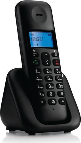 Motorola T301 Ασύρματο Τηλέφωνο με Aνοιχτή Aκρόαση Μαύρο 14587-9237