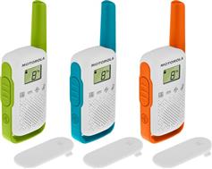 Motorola Talkabout T42 Ασύρματος Πομποδέκτης PMR με Μονόχρωμη Οθόνη Σετ 3τμχ Blue-Green-Orange