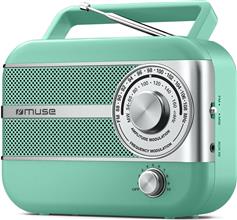 Muse M-056AG Retro Επιτραπέζιο Ραδιόφωνο Μπαταρίας-Ρεύματος Πράσινο