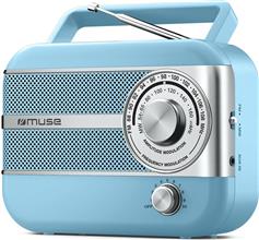 Muse M-056SC Retro Επιτραπέζιο Ραδιόφωνο Μπαταρίας-Ρεύματος Μπλε
