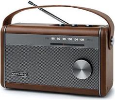 Muse M-098BR Επιτραπέζιο Ραδιόφωνο Ρεύματος-Μπαταρίας με Bluetooth Καφέ