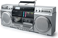 Muse M-380GBS Φορητό Ηχοσύστημα με Bluetooth, CD, MP3, USB, Κασετόφωνο, Ραδιόφωνο σε Ασημί Χρώμα
