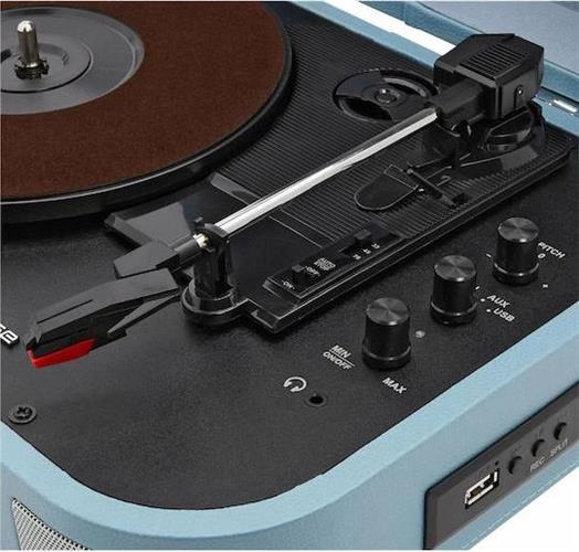 Muse MT-201 Βαλιτσάκι Πικάπ με Ενσωματωμένα Ηχεία Γαλάζιο 230193