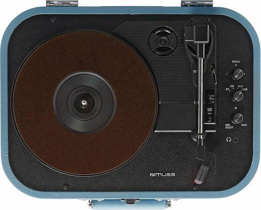 Muse MT-201 Βαλιτσάκι Πικάπ με Ενσωματωμένα Ηχεία Γαλάζιο 230193
