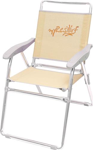 myResort Καρέκλα Παραλίας Αλουμινίου Εκρού 45x34.5x42.5-88cm