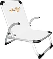 myResort Καρέκλα Παραλίας Ραβδωτή Αλουμινίου Λευκή 45x42x25-66cm