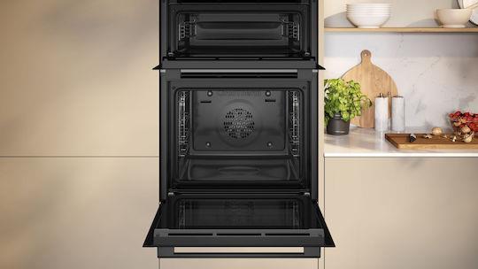 Neff U1ACE2AG3B Διπλός Φούρνος άνω Πάγκου 71lt Graphite Grey