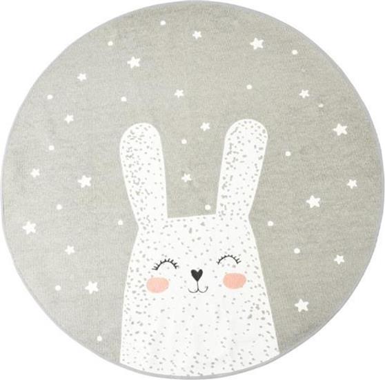 Next Bunny Παιδικό Χαλί Γκρι Στρογγυλό με Διάμετρο 120cm 41007-01