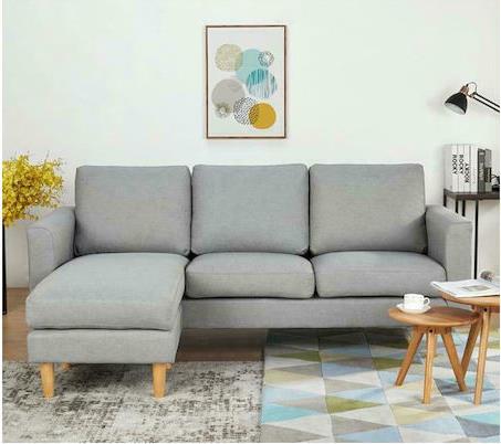 Next Flex Γωνιακός Καναπές με Αναστρέψιμη Γωνία Γκρι 197x137cm 18901-02