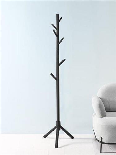 Next Καλόγερος Ξύλινος Μαύρος Μασίφ 174cm 33085-09