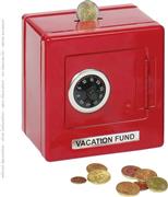 Next Κουμπαράς Μεταλλικός Goki Κόκκινο Κόκκινος 13.5x13.5x9.7cm 23659-02ΒΠ-2