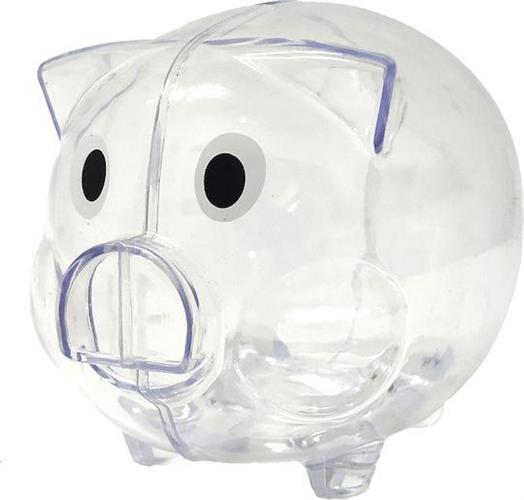 Next Κουμπαράς Πλαστικός Γουρουνάκι Διάφανος 12.6x10x10.1cm 21051