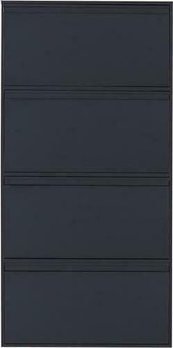 Next Μεταλλική Παπουτσοθήκη με 4 Ράφια Μαύρη 65.5x15.5x137.5cm 32802-09