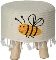 Next Παιδικό Σκαμπό Μέλισσα Λευκό 28x28x25cm 41069-01