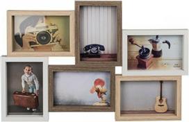 Next Πολυκορνίζα Ξύλινη 6 Θέσεων 32x50cm Καφέ 32532