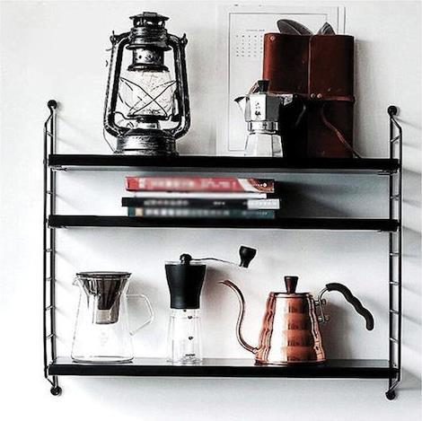 Next Ράφι Τοίχου Μαύρο 60x15x50cm 35970-09