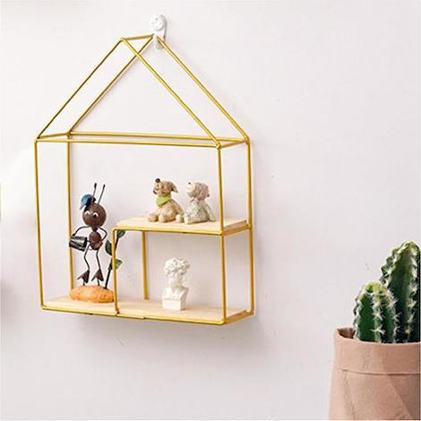 Next Ράφι Τοίχου Minimal Χρυσό 24.5x8x32.5cm 35463-18