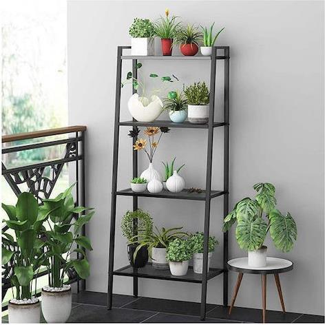 Next Ραφιέρα Δαπέδου Μαύρη 60x35x147cm 35982-09